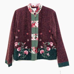 Napa Valley Embroidered & Beaded Floral Jacket